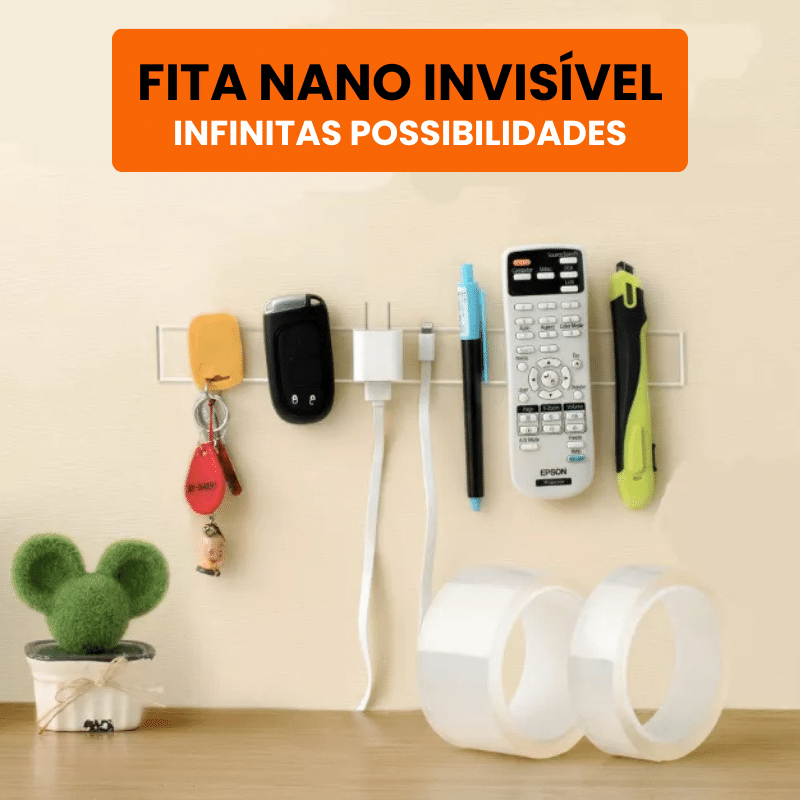 Fita Adesiva Transparente Dupla Face Ultra Resistente