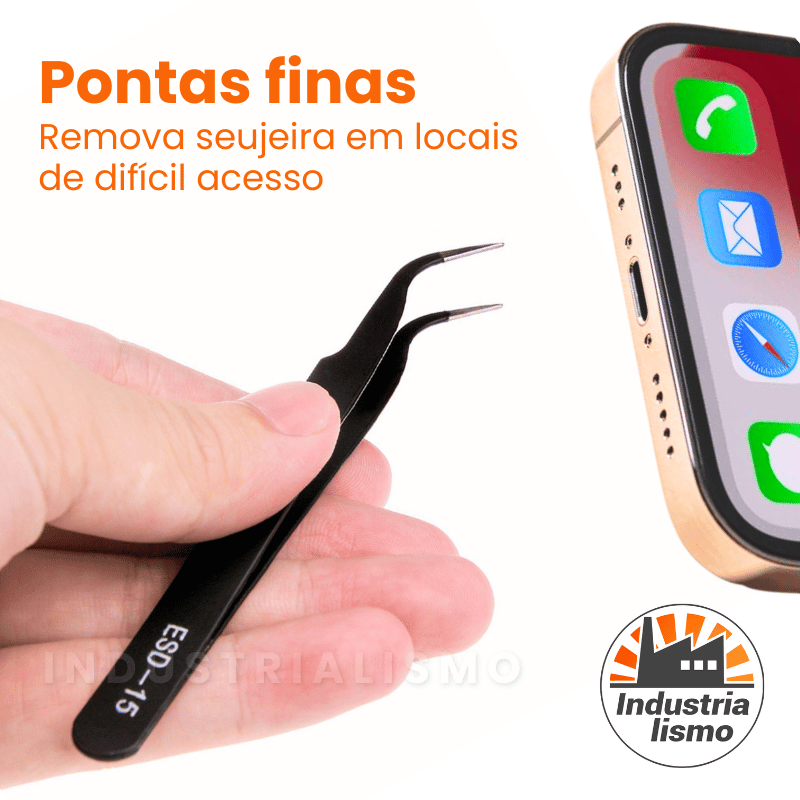 Kit Pinças de Precisão 6pcs com Estojo