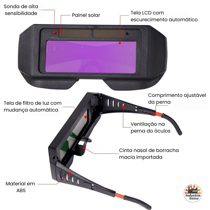 Oculos de Solda com Escurecimento Automático