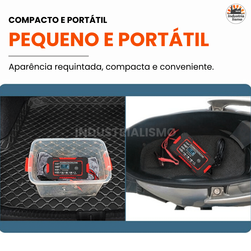 Carregador de Bateria Automotivo Bivolt Compacto