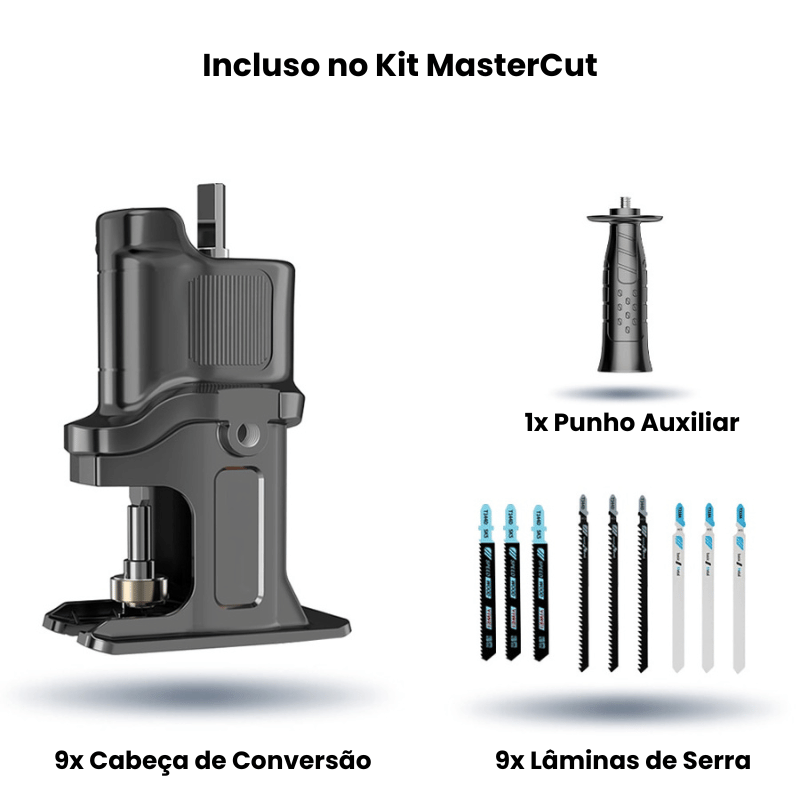 Kit Adaptador Serra Sabre Furadeira com 9 Lâminas